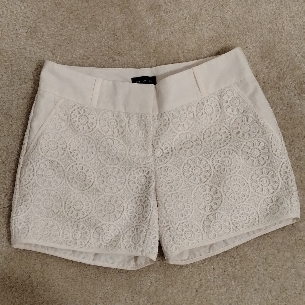 The Limited White Lace Shorts
